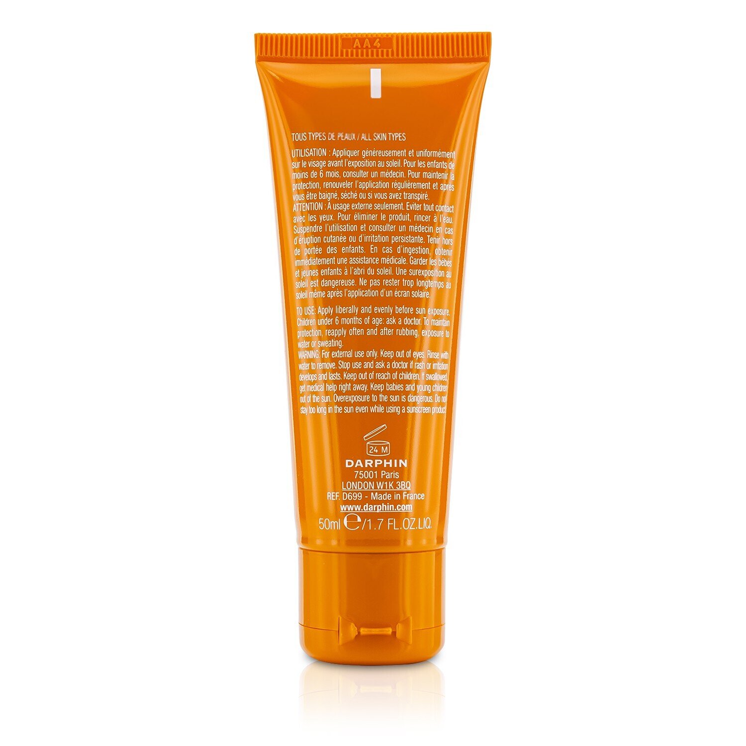 Darphin Sluneční krém pro ochranu obličeje Soleil Plaisir Sun Protective Cream for Face SPF 50 50ml/1.7oz