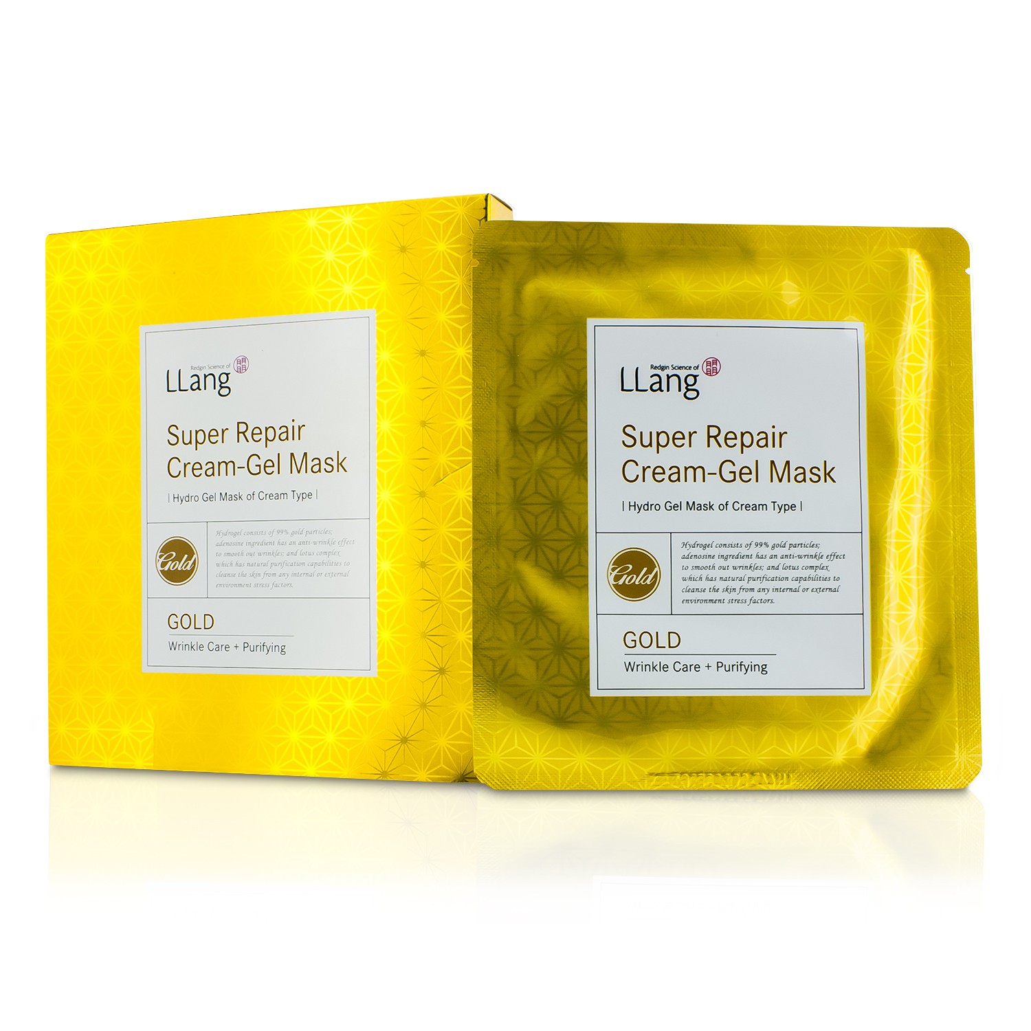 LLang Super Repair Cream-Gel Mask - Gold (Wrinkle Care + Purifying) 5x25g/0.9oz