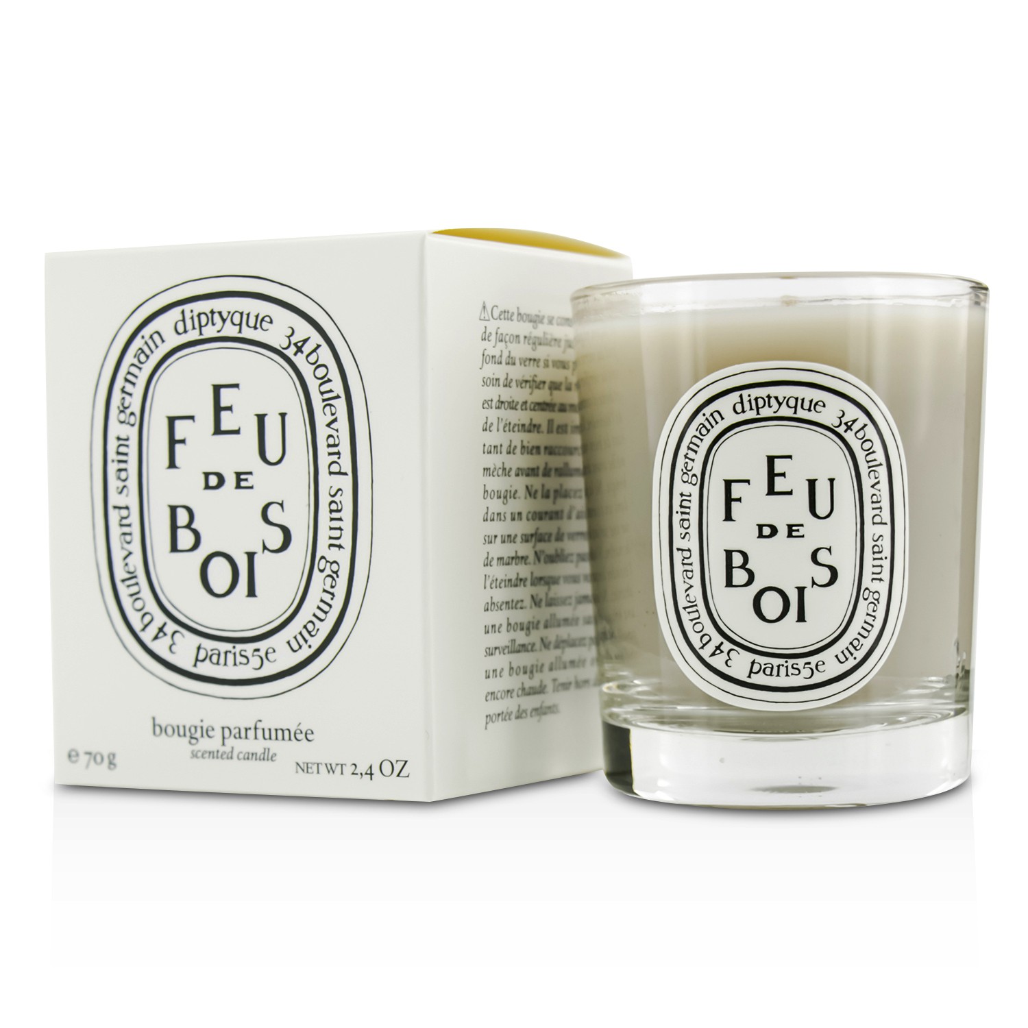 Diptyque Scented Candle - Feu De Bois (Wood Fire) 70g/2.4oz