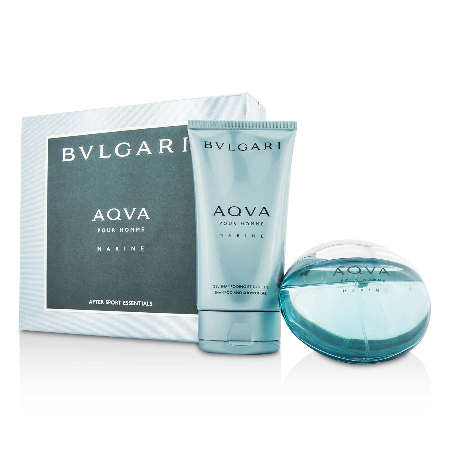 Bvlgari Aqva Pour Homme Marine Coffret: Eau De Toilette Spray 100ml/3.4oz + Shower Gel 150ml/5oz 2pcs