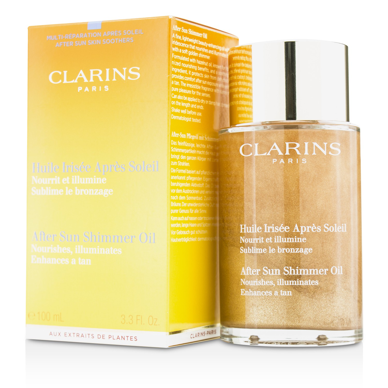 Clarins Třpytivý olej po opalování After Sun Shimmer Oil 100ml/3.3oz