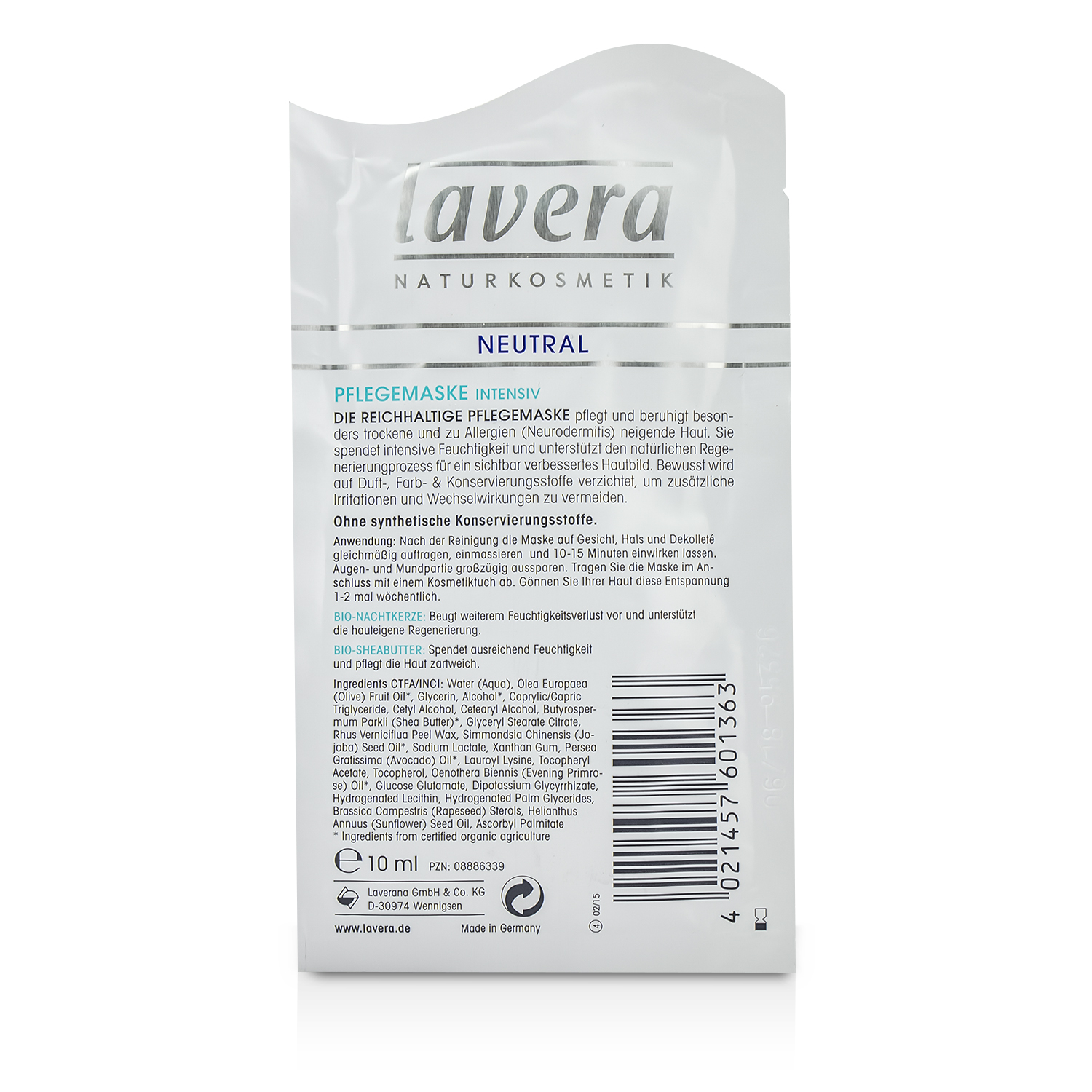 Lavera Neutral Face Mask 10ml/0.32oz