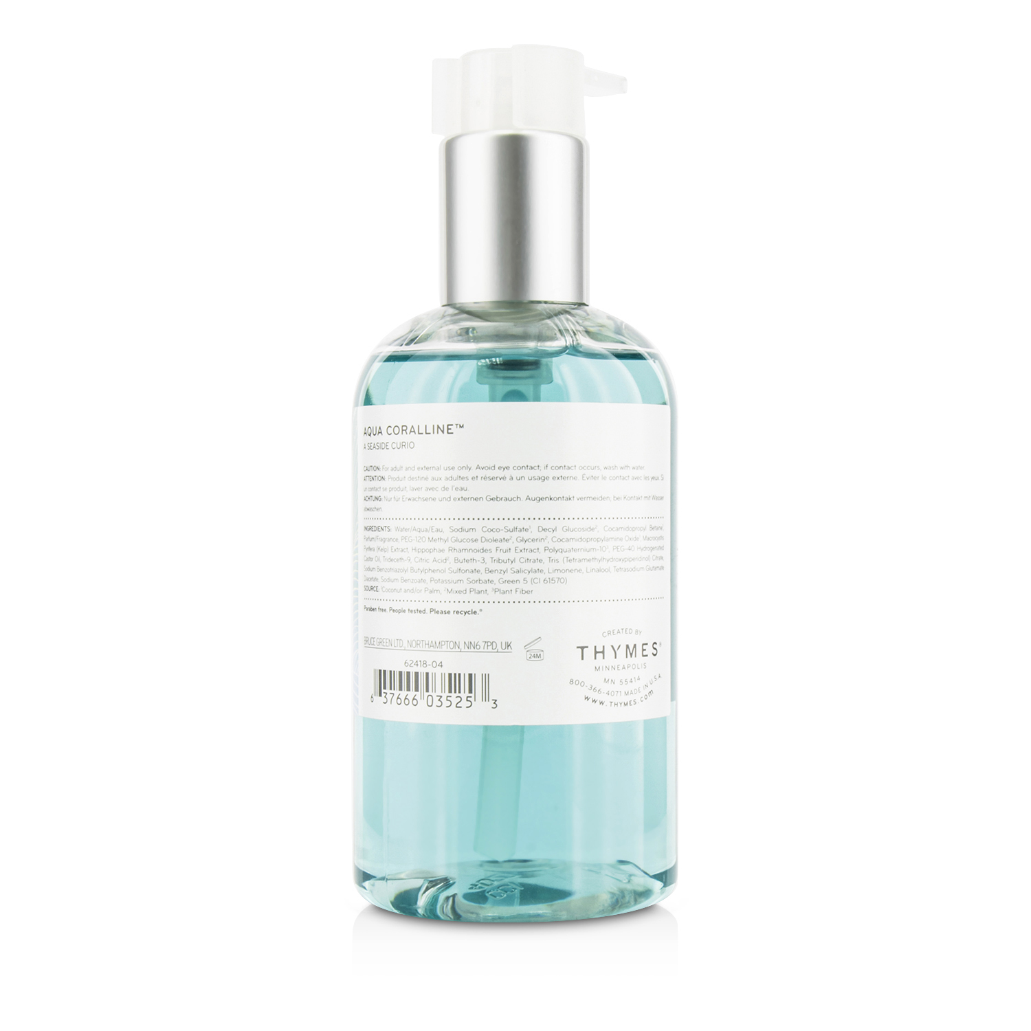 Thymes Aqua Coralline Limpiador Manos 240ml/8.25oz