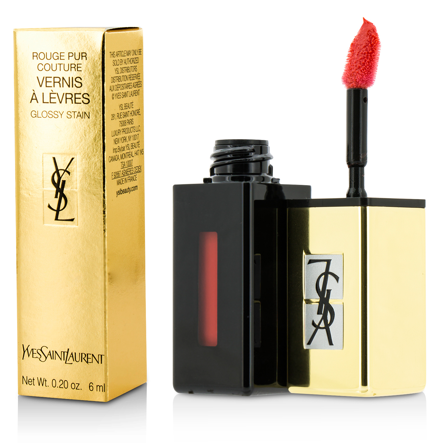 Yves Saint Laurent Rouge Pur Couture Vernis A Levres Pop Water Glossy Stain 6ml/0.2oz