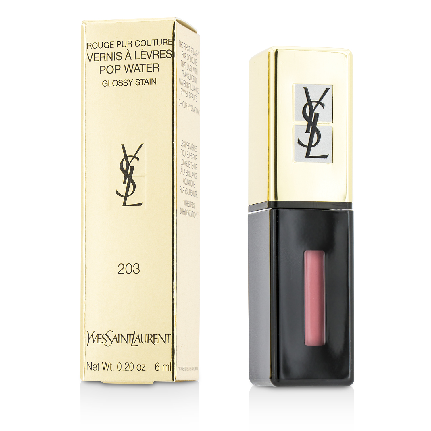 입생로랑 Yves Saint Laurent Rouge Pur Couture Vernis A Levres Pop Water Glossy Stain 6ml/0.2oz