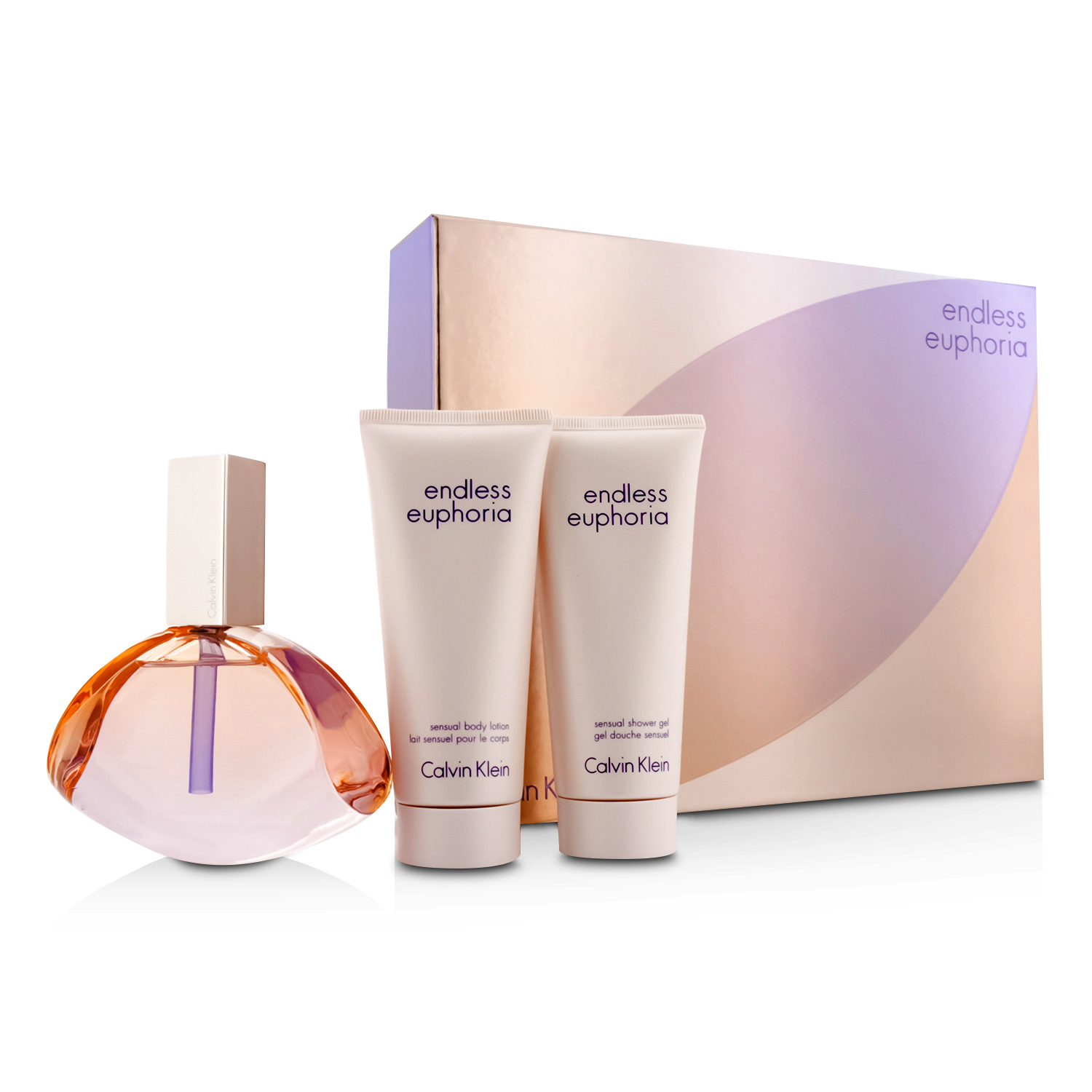 Calvin Klein Endless Euphoria Coffret: Eau De Parfum Spray 125ml/4oz + Body Lotion 100ml/3.4oz + Shower Gel 100ml/3.4oz 3pcs