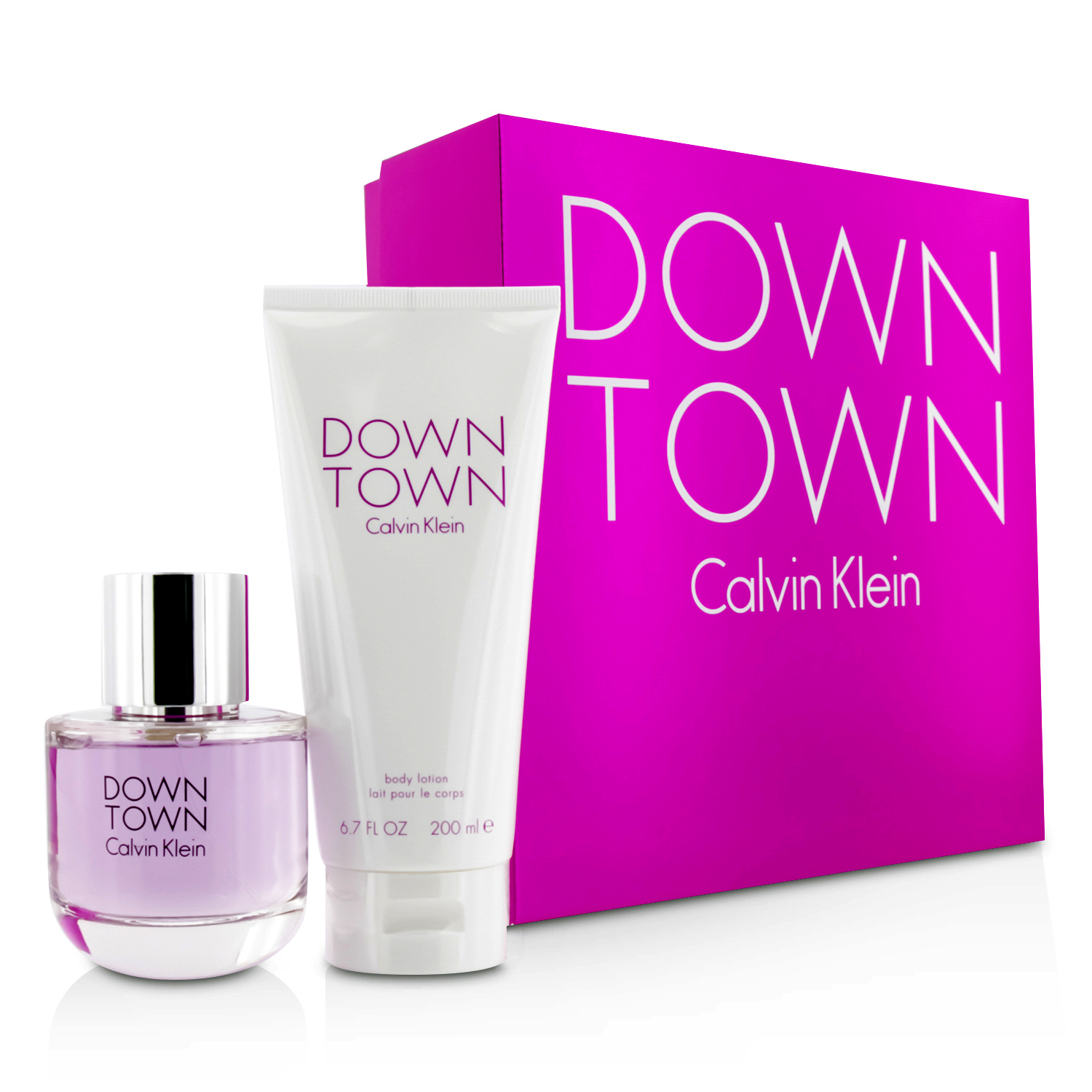 Calvin Klein Downtown Coffret: Eau De Parfum Spray 90ml/3oz + Body Lotion 200ml/6.7oz (Pink Box) 2pcs