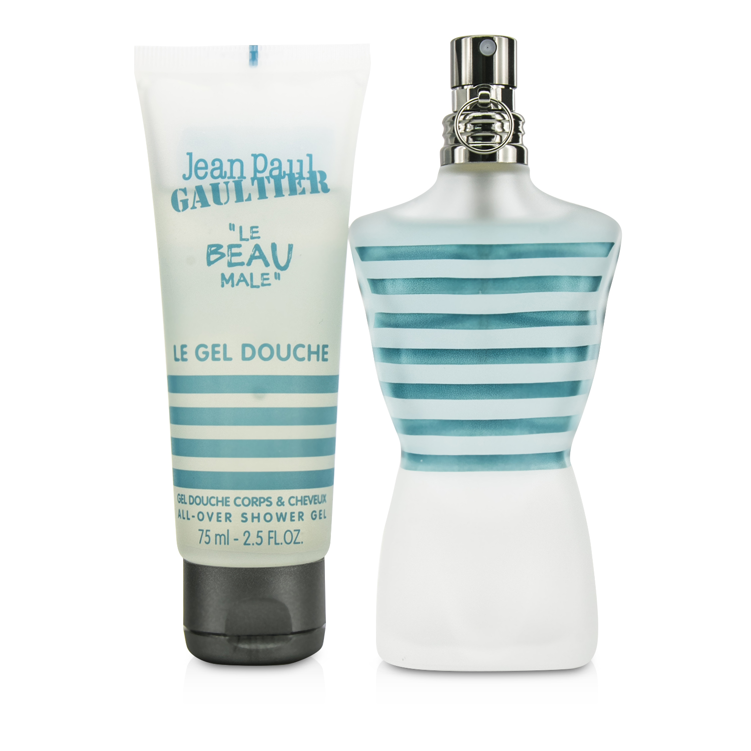 Jean Paul Gaultier مجموعة Le Beau Male: ماء تواليت سبراي 75مل/2.5 أوقية + جل للدش 75مل/2.5 أوقية 2pcs