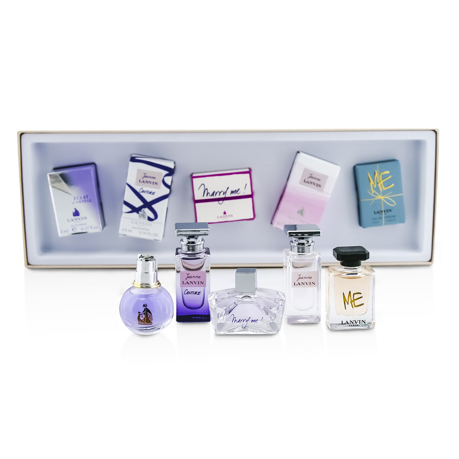 Lanvin Miniature Coffret: Eclat D'Arpage + Jeanne Lavin Couture + Marry Me + Jeanne Lanvin + Me 5pcs