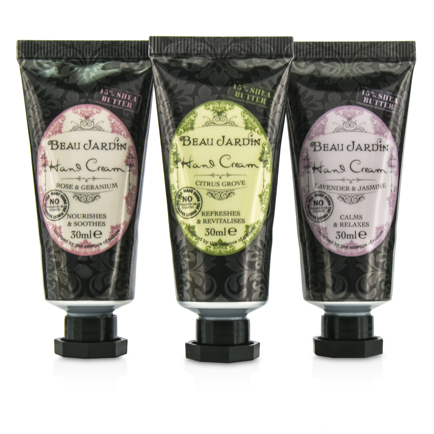 Heathcote & Ivory Beau Jardin 15% Shea Butter Hand Cream Collection 3x30ml/1.01oz