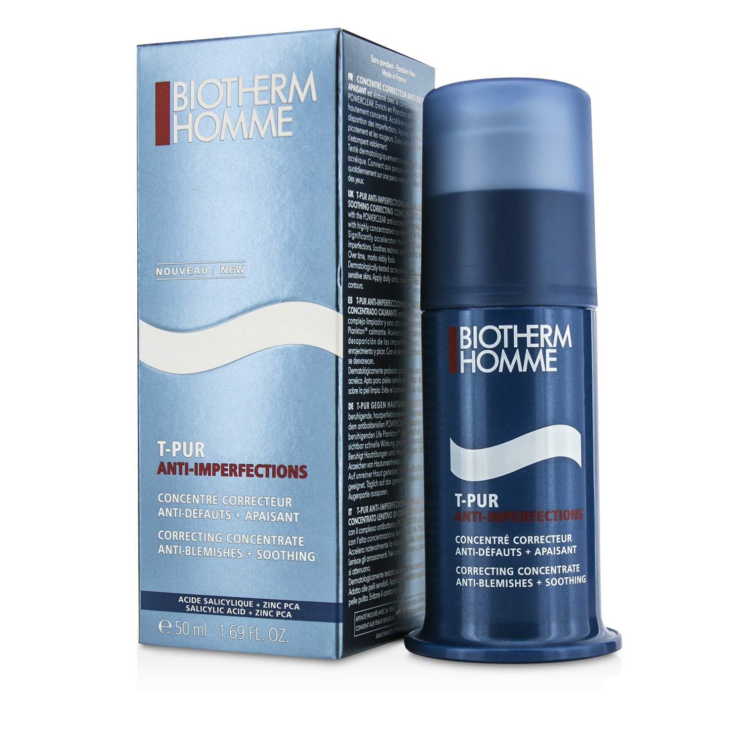 Biotherm Homme T-Pur Anti Imperfections Anti-Blemishes + Soothing Correcting Concentrate 50ml/1.69oz