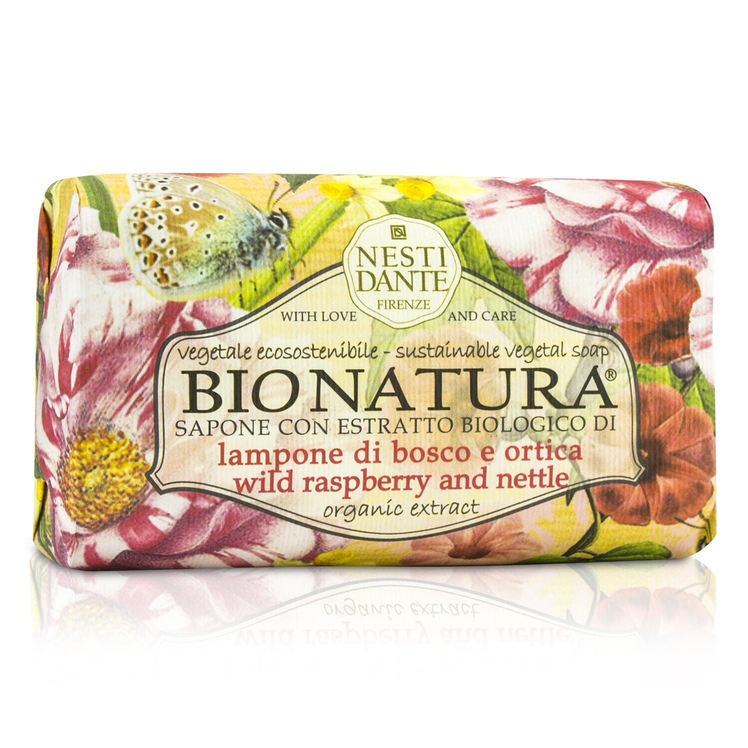 Nesti Dante Bio Natura Jabón Mineral Sustentable - Wild Raspberry & Nettle 250g/8.8oz