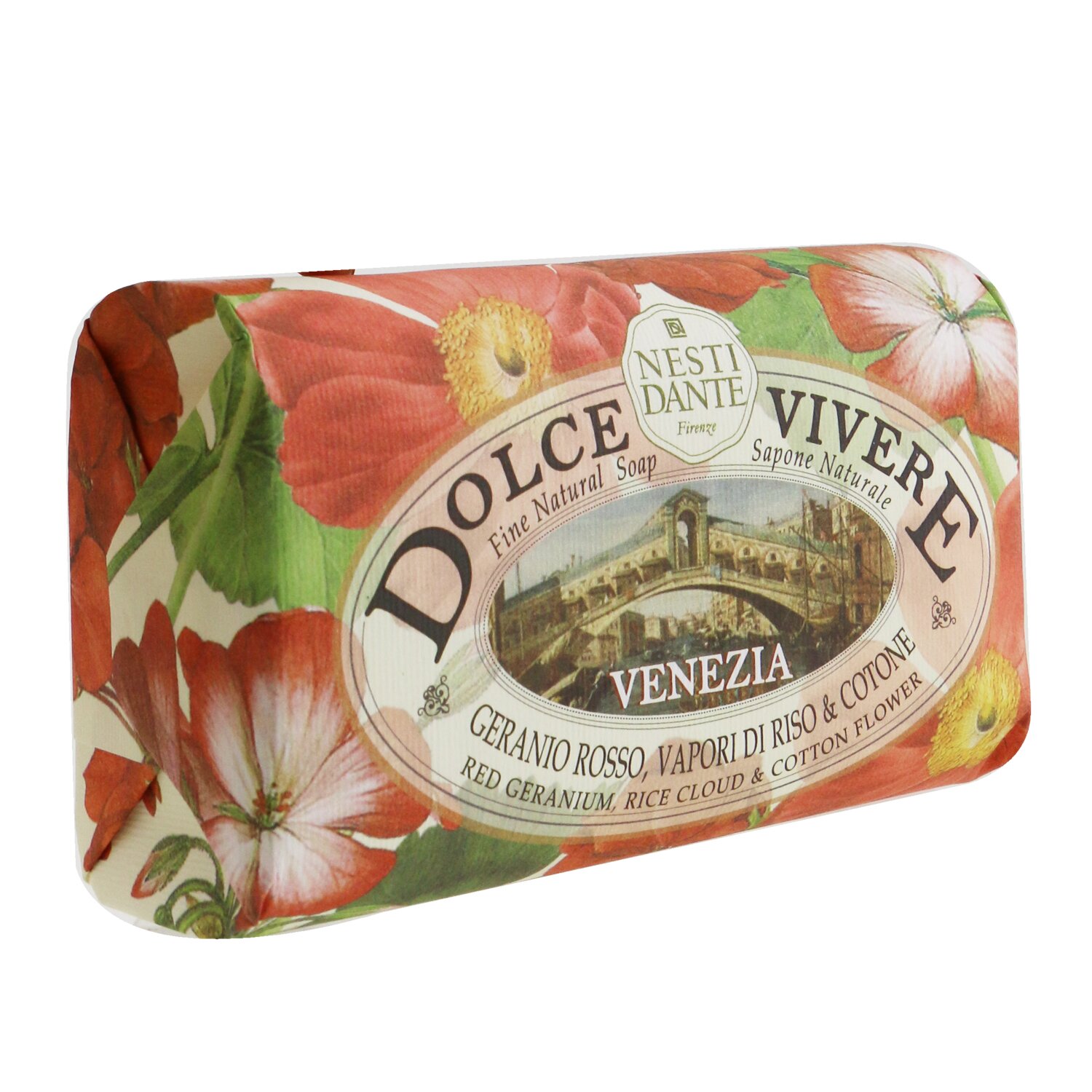 Nesti Dante Dolce Vivere Фин Натурален Сапун - Venezia - Red Geranium, Rice Cloud & Cotton Flower 250g/8.8oz