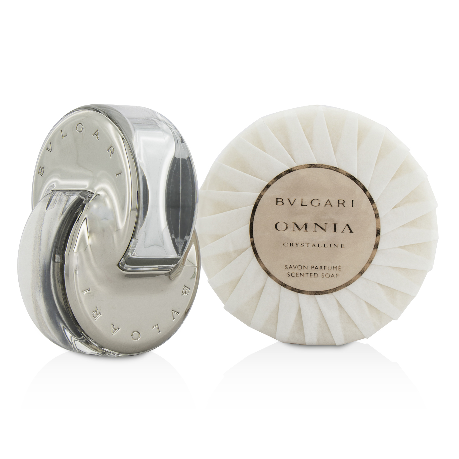 Bvlgari Omnia Crystalline Coffret: Eau De Toilette Spray 40ml/1.35oz + Scented Soap 150g/5.3oz 2pcs