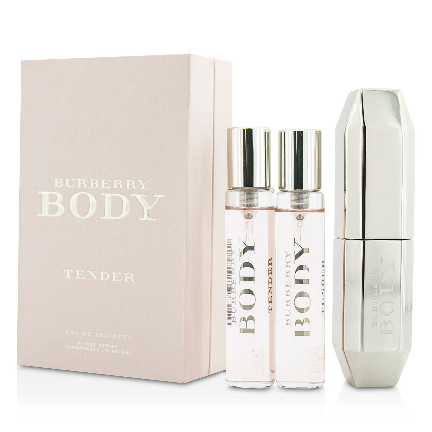 Burberry Body Tender Eau De Toilette Purse Spray & 2 Refills 3x15ml/0.5oz