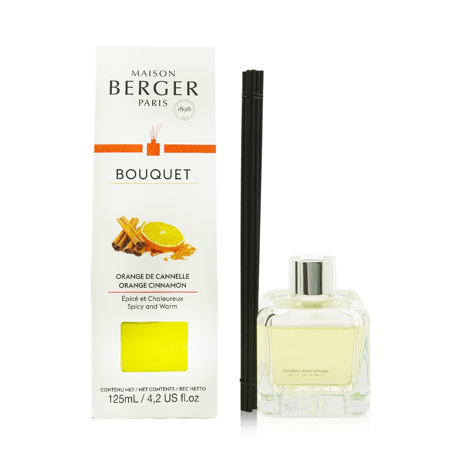 Lampe Berger (Maison Berger Paris) בוקה קובייה מבושם - Orange Cinnamon 125ml/4.2oz