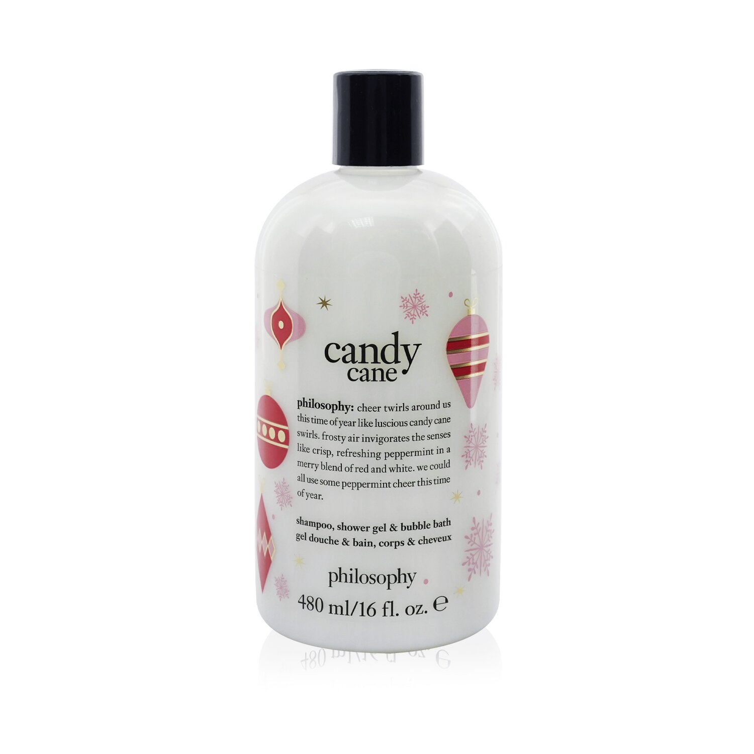 Philosophy Candy Cane Lane Shampoo, Shower Gel & Bubble Bath 480ml/16oz