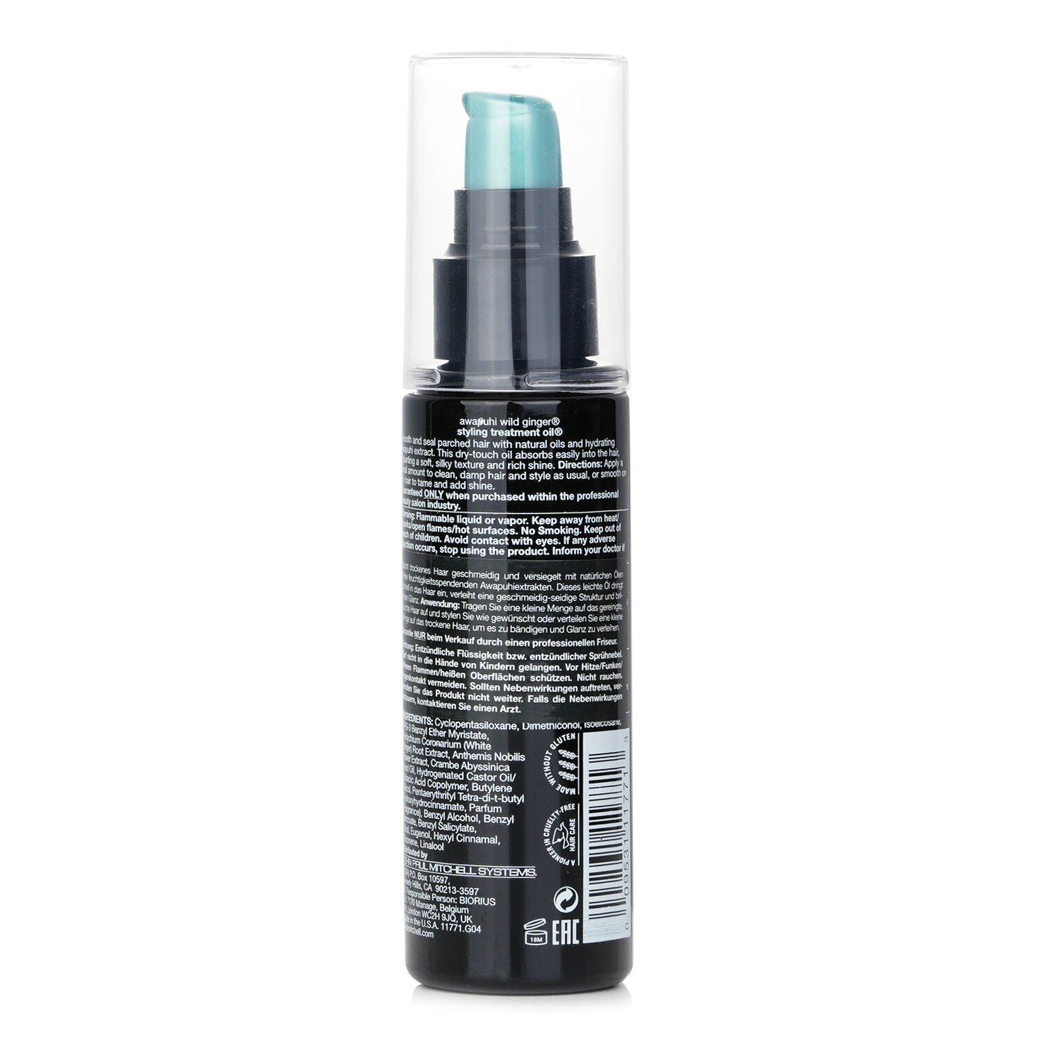 Paul Mitchell Awapuhi Wild Ginger Tratament cu Ulei pentru Coafare (Foarte Ușor - Mătăsos) 100ml/3.4oz