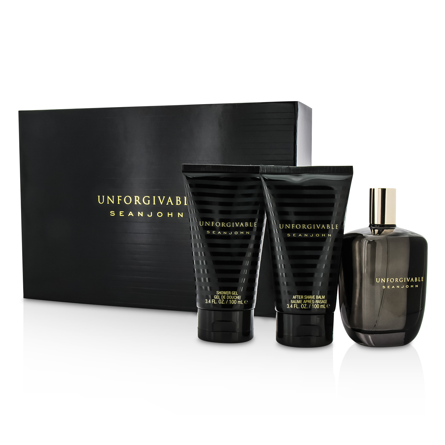 Sean John Unforgivable Coffret: Eau De Toilette Spray 125ml/4.2oz + After Shave Balm 100ml/3.4oz + Shower Gel 100ml/3.4oz 3pcs