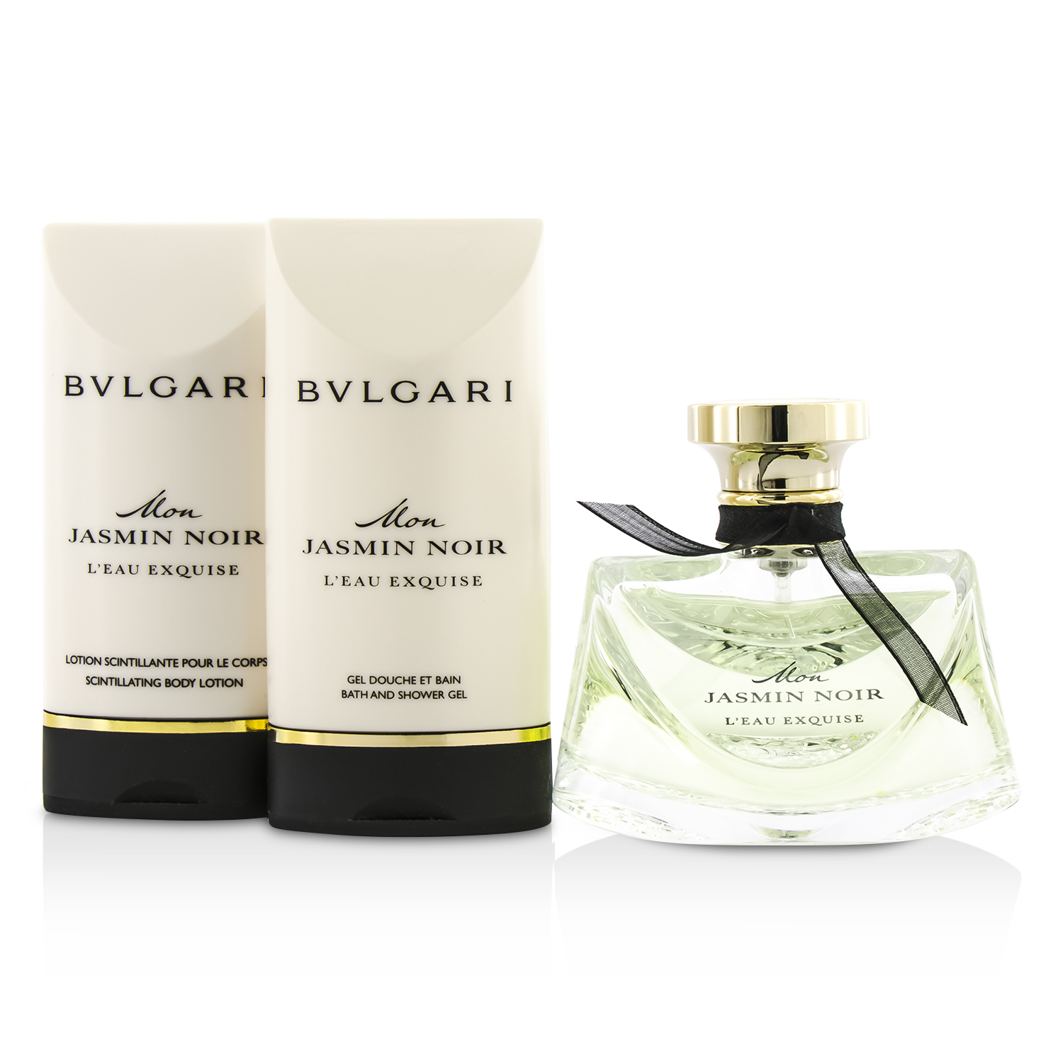 Bvlgari Mon Jasmin Noir L'Eau Exquise Coffret: Eau De Toilette Spray 50ml/1.7oz + Bath & Shower Gel 75ml/2.5oz + Body Lotion 75ml/2.5oz 3pcs