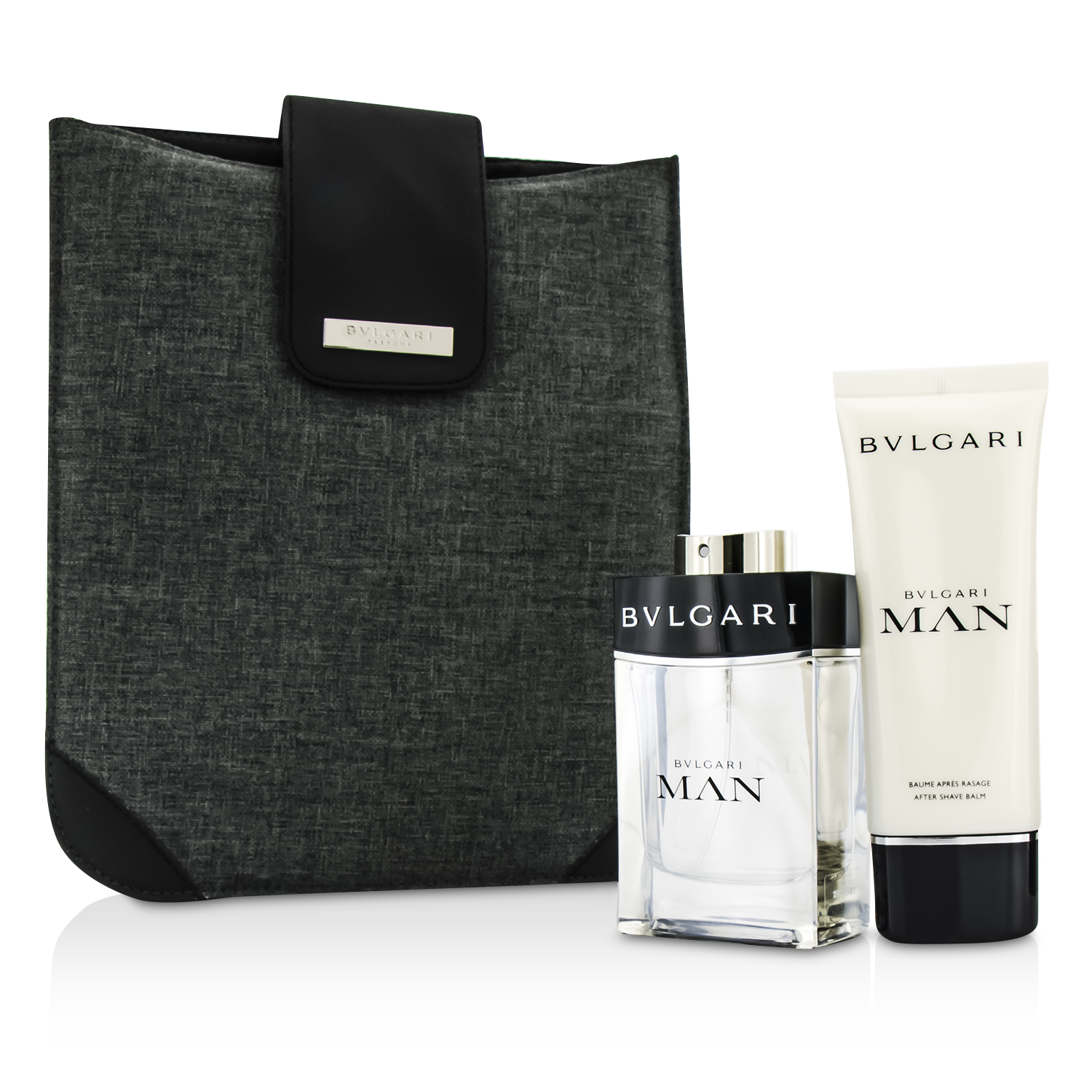 Bvlgari Man Coffret: Eau De Toilette Spray 100ml/3.4oz + After Shave Balm 100ml/3.4oz + Bag 2pcs+1bag