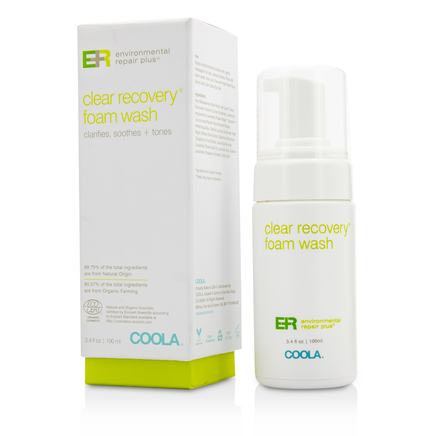 Coola 蔻拉  Environmental Repair Plus Clear Recovery Foam Wash 100ml/3.4oz