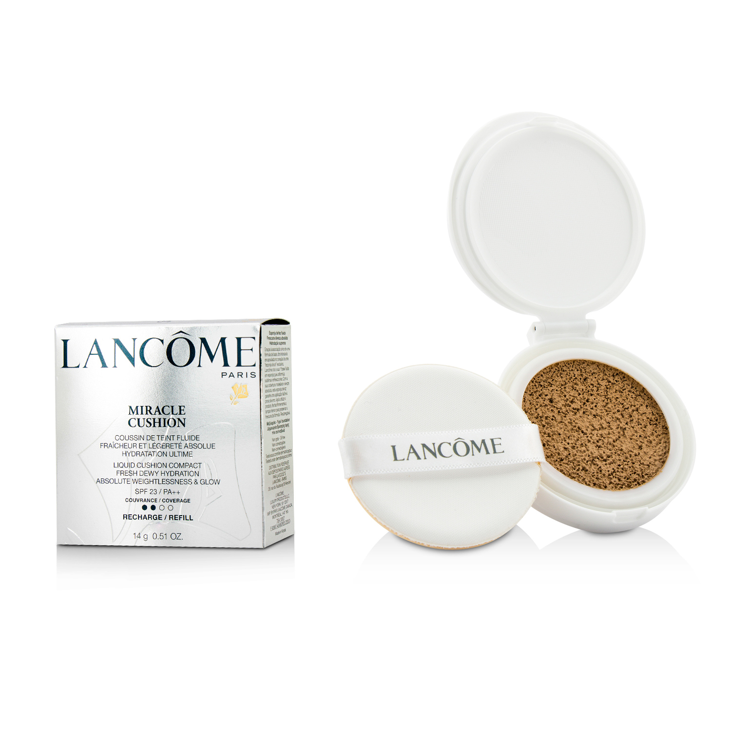 Lancome سائل واقي مضغوط للبشرة Miracle Cushion SPF 23 (عبوة احتياطية) 14g/0.51oz