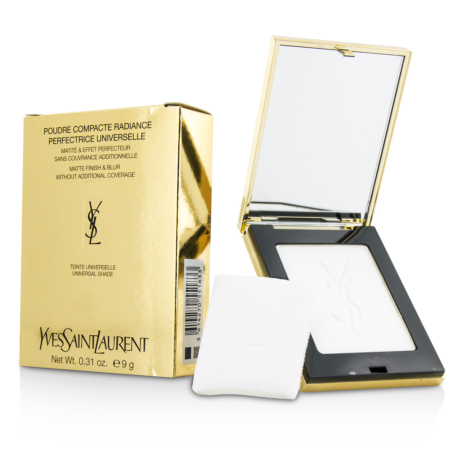 Yves Saint Laurent بودرة مضغوطة لبشرة مشرقة (لمسة غير لامعة ومبددة للعيوب) 9g/0.31oz