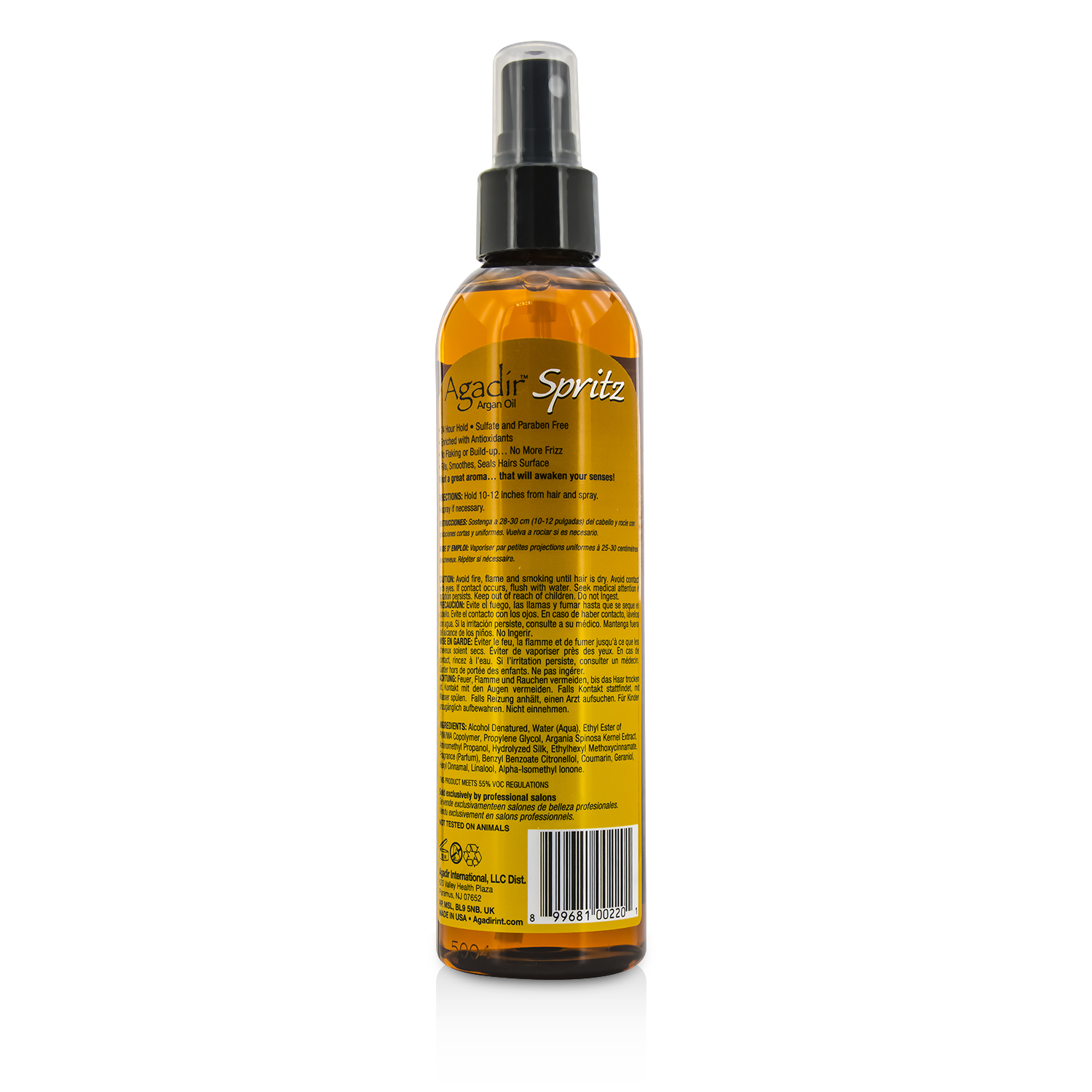 Agadir Argan Oil Spritz Spray de Coafare și Finiare - Ținută Extra Fermă 236.6ml/8oz