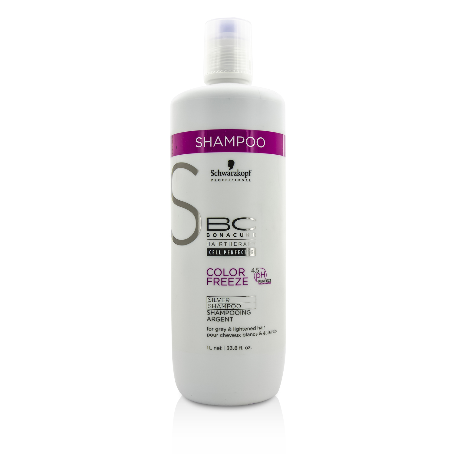 Schwarzkopf BC Color Freeze pH 4.5 Silver Champú (Para Cabello Ilumiando, Gris) 1000ml/33.8oz