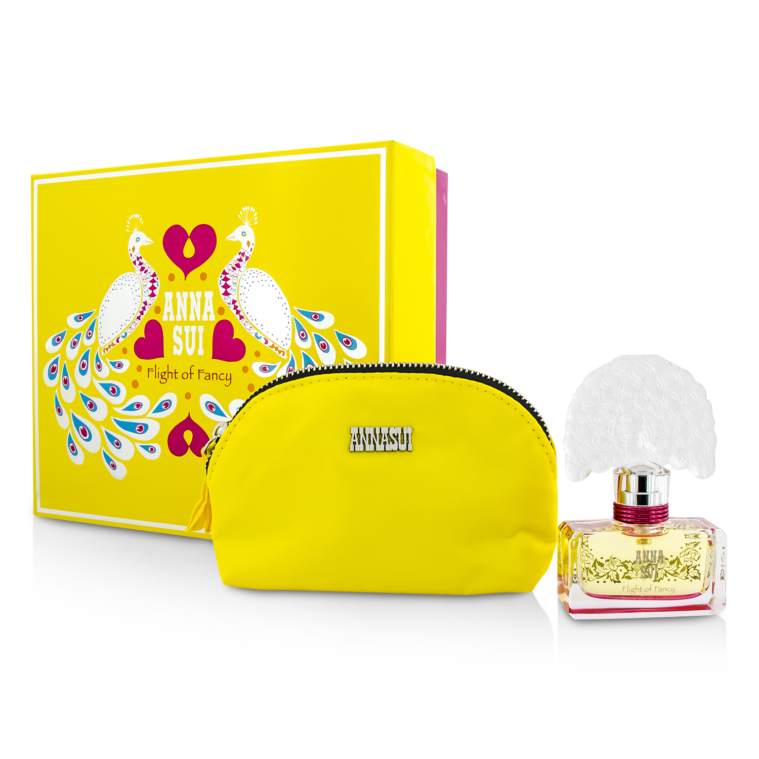 Anna Sui Flight Of Fancy Coffret: Eau De Toilette Spray 30ml/1oz + Cosmetic Pouch 1pc+1pouch