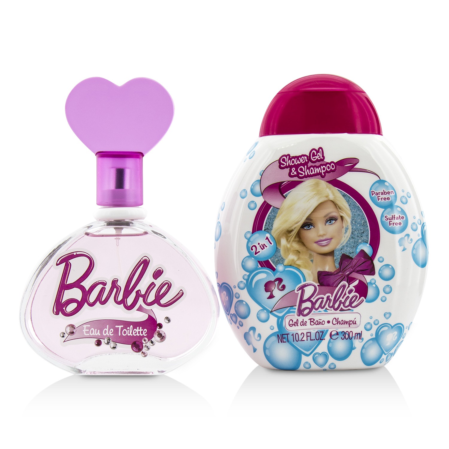 Air Val International Barbie Coffret: Eau De Toilette Spray 100ml/3.4oz + Shower Gel & Shampoo 300ml/10.2oz 2pcs