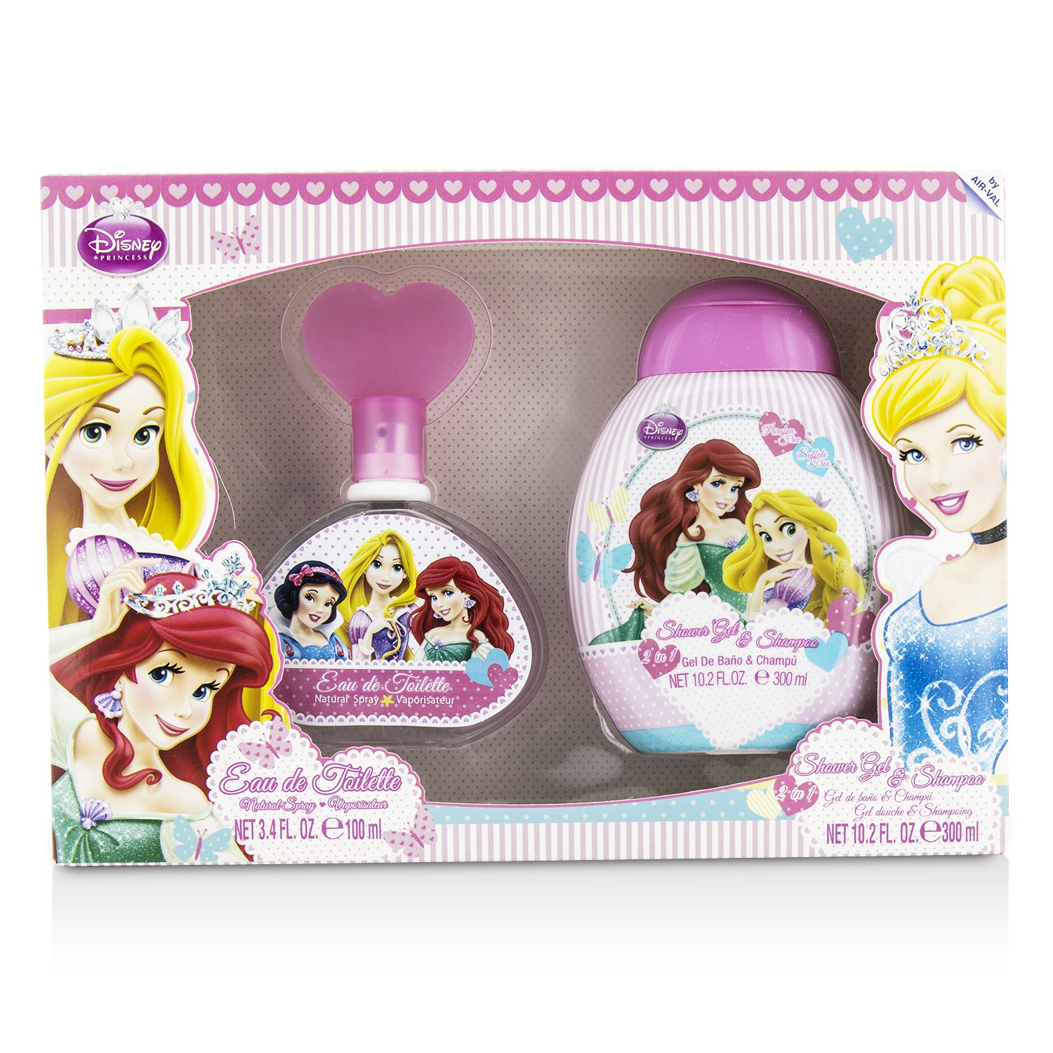 Air Val International Disney Princess Coffret: Eau De Toilette Spray 100ml/3.4oz + Shower Gel & Shampoo 300ml/10.2oz 2pcs