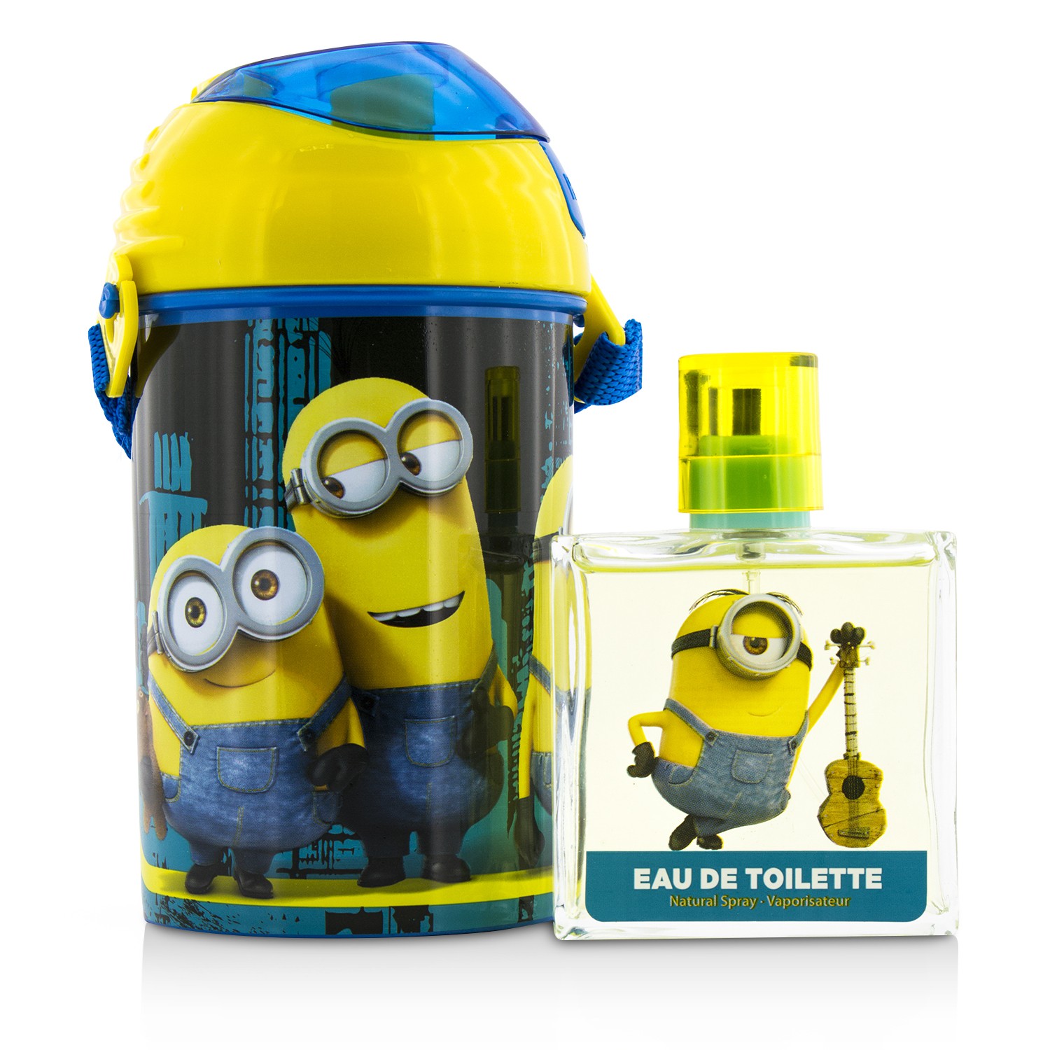 Air Val International Minions Set: Apă de Toaletă Spray 50ml/1.7oz + Sticlă pentru Apă + Ghiozadan 2pcs+1bag