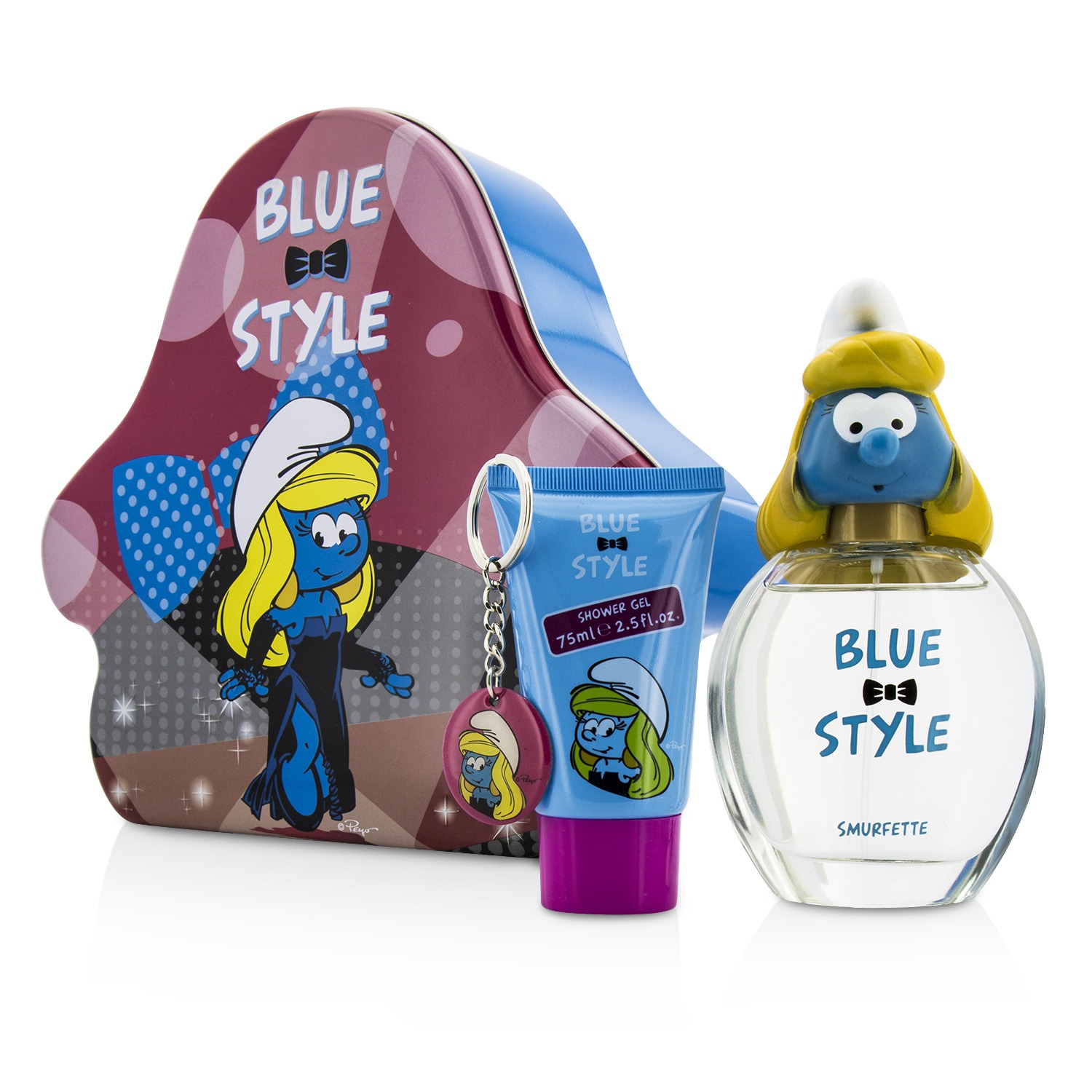 The Smurfs Smurfette Coffret: Eau De Toilette Spray 100ml/3.4oz + Shower Gel 75ml/2.5oz + Key Chain 3pcs