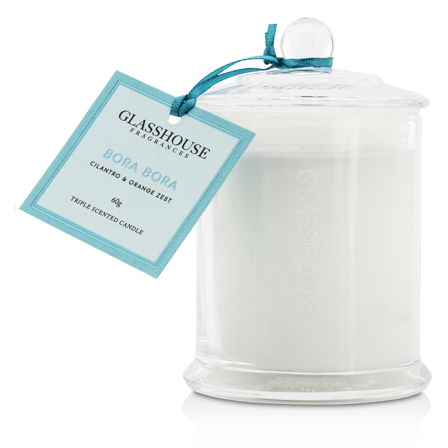 Glasshouse Triple Scented Candle - Bora Bora (Cilantro & Orange Zest) 60g