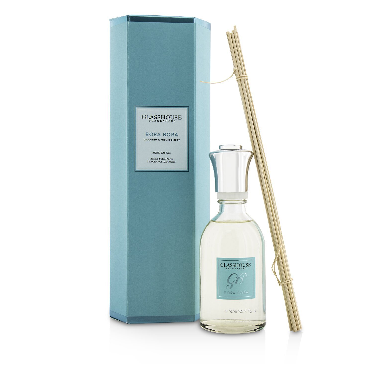 Glasshouse Triple Strength Fragrance Diffuser - Bora Bora (Cilantro & Orange Zest) 250ml