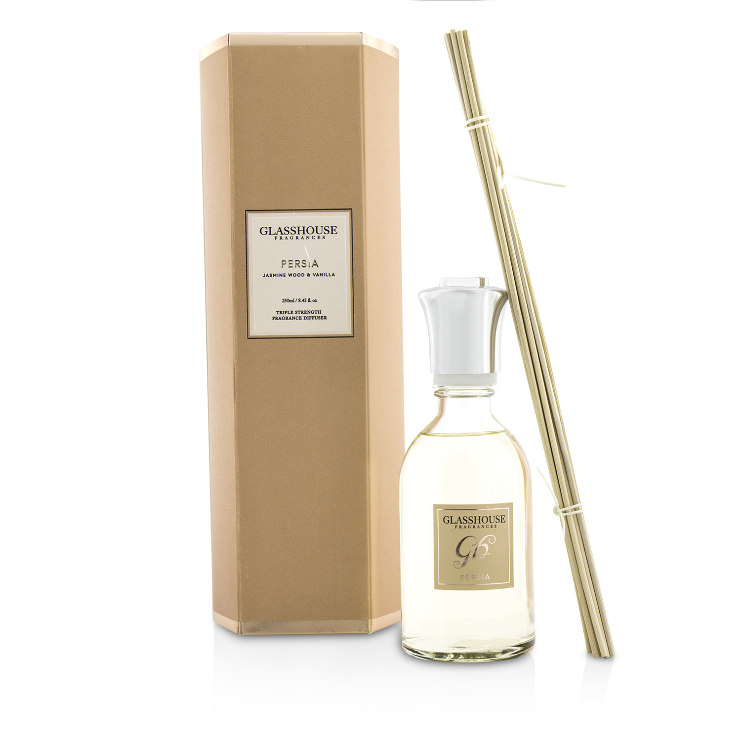 Glasshouse Triple Strength Fragrance Diffuser - Persia (Jasmine Wood & Vanilla) 250ml/8.45oz