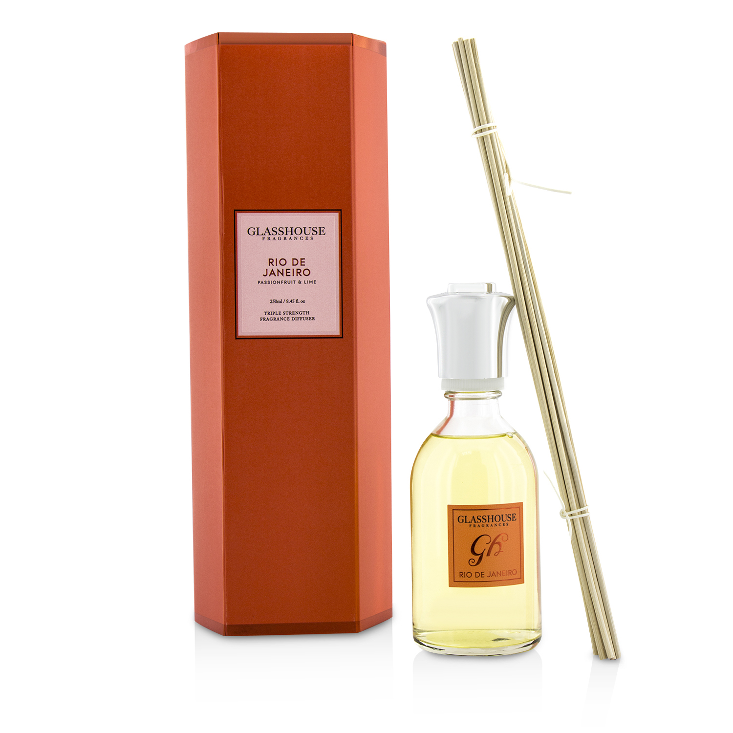 Glasshouse Triple Strength Fragrance Diffuser - Rio De Janeiro (Passionfruit & Lime) 250ml/8.45oz