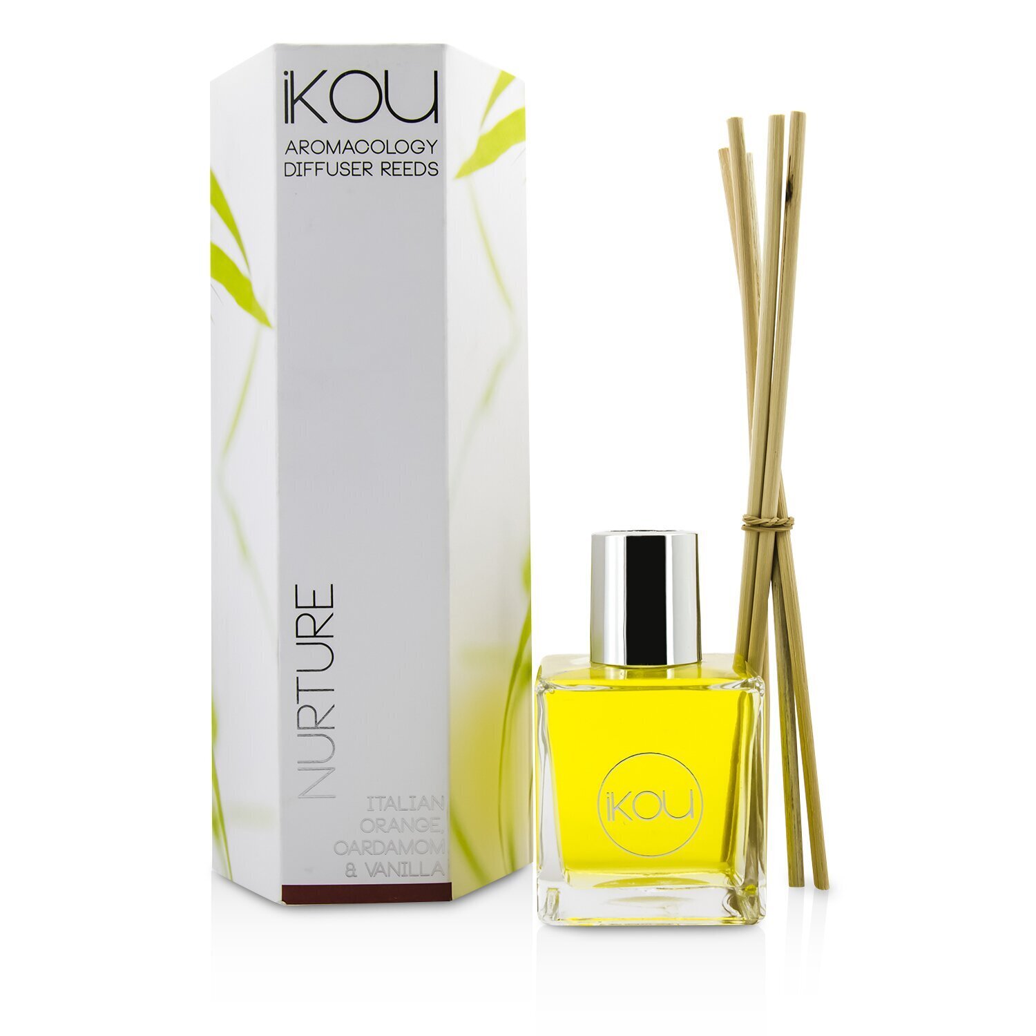 iKOU Aromacology Diffuser Reeds - Nurture (Italian Orange Cardamom & Vanilla - 9 months supply) 175ml