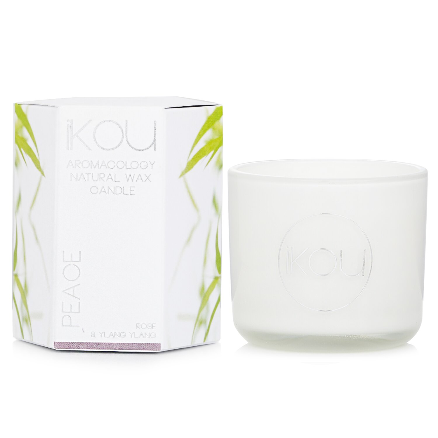 iKOU Eco-Luxury Aromacology Φυσικό Κερί σε Γυαλί - Peace (Τριαντάφυλλο και Υλάγκ Υλάγκ) 85g