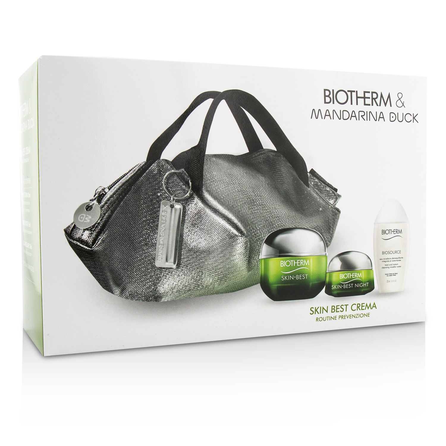 Biotherm Skin Best X Mandarina Duck Coffret: Cream SPF15 N/C 50ml + Night Cream 15ml + Biosouce Cleansing Water 30ml + Handle Bag 3pcs+1bag