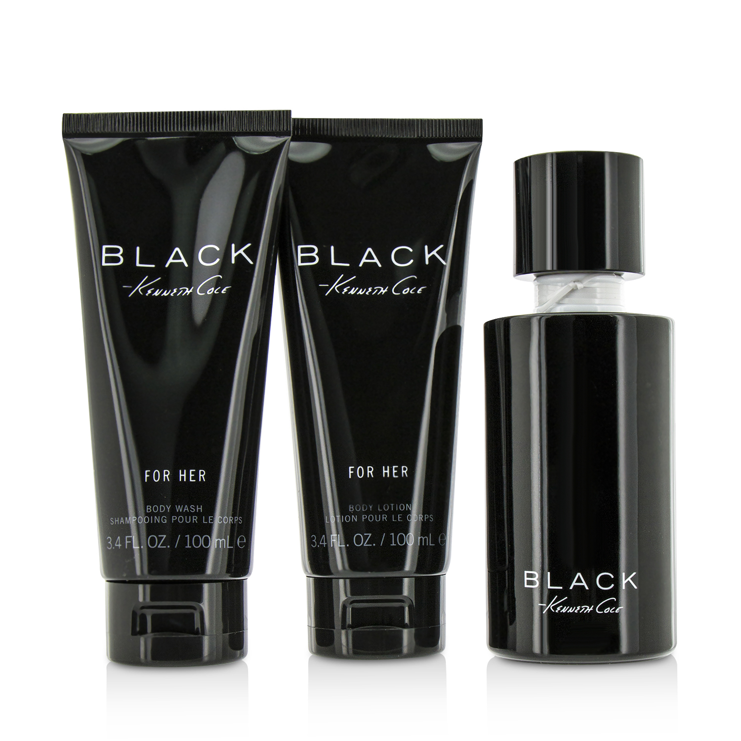 Kenneth Cole Black Coffret: Eau De Parfum Spray 100ml/3.4oz + Body Lotion 100ml/3.4oz + Shower Gel 100ml/3.4oz 3pcs