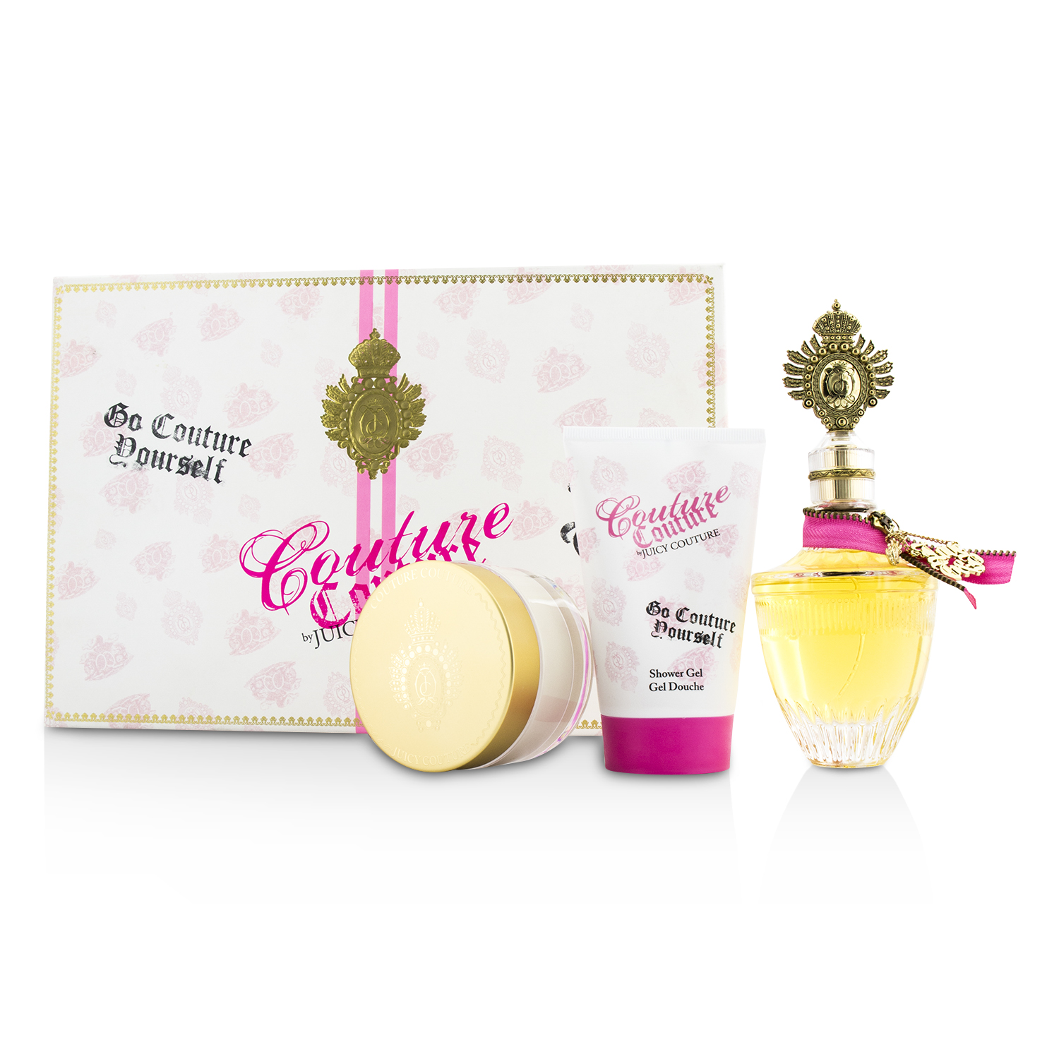 쥬시 꾸뛰르 Juicy Couture 꾸뛰르 꾸뛰르 코프렛: 오 드 퍼퓸 스프레이 100ml/3.4oz + 바디 크림 100ml/3.4oz + 샤워젤 125ml/4.2oz 3pcs