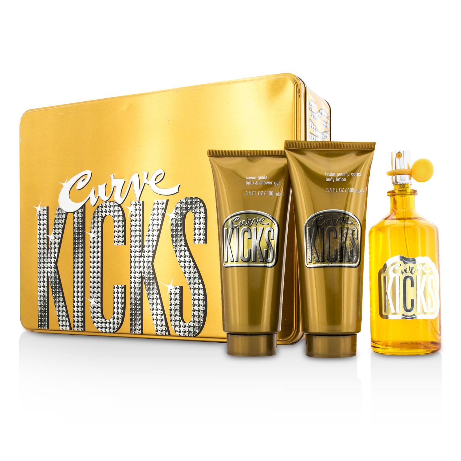 Liz Claiborne ชุด Curve Kicks Coffret: สเปรย์น้ำหอม EDT 100ml/3.4oz + โลชั่นทาผิว Body Lotion 100ml/3.4oz + เจลอาบน้ำ Shower Gel 100ml/ 3pcs