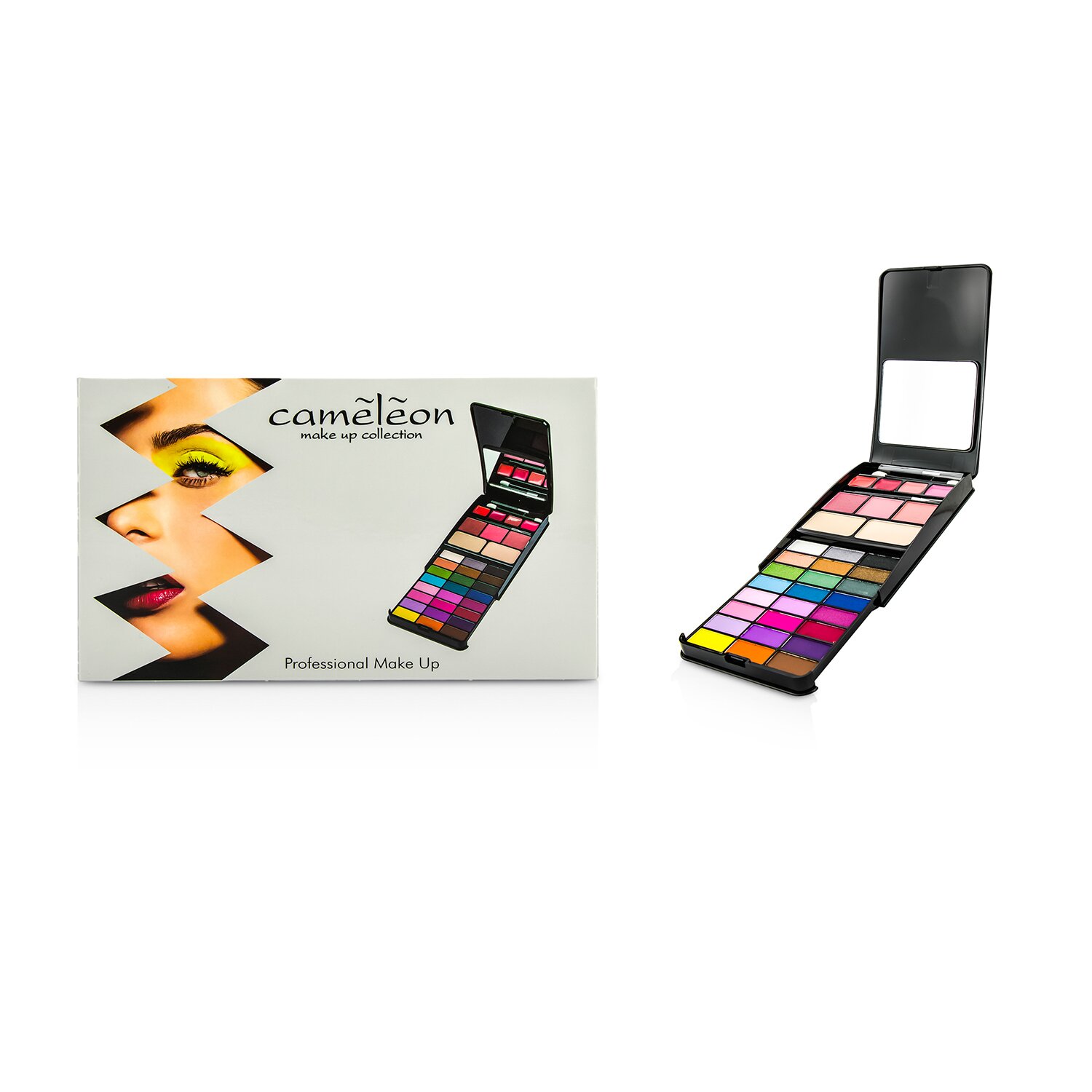 Cameleon MakeUp Kit G2210A (24x Eyeshadow, 2x Compact Powder, 3x Blusher, 4x Lipgloss) Picture Color