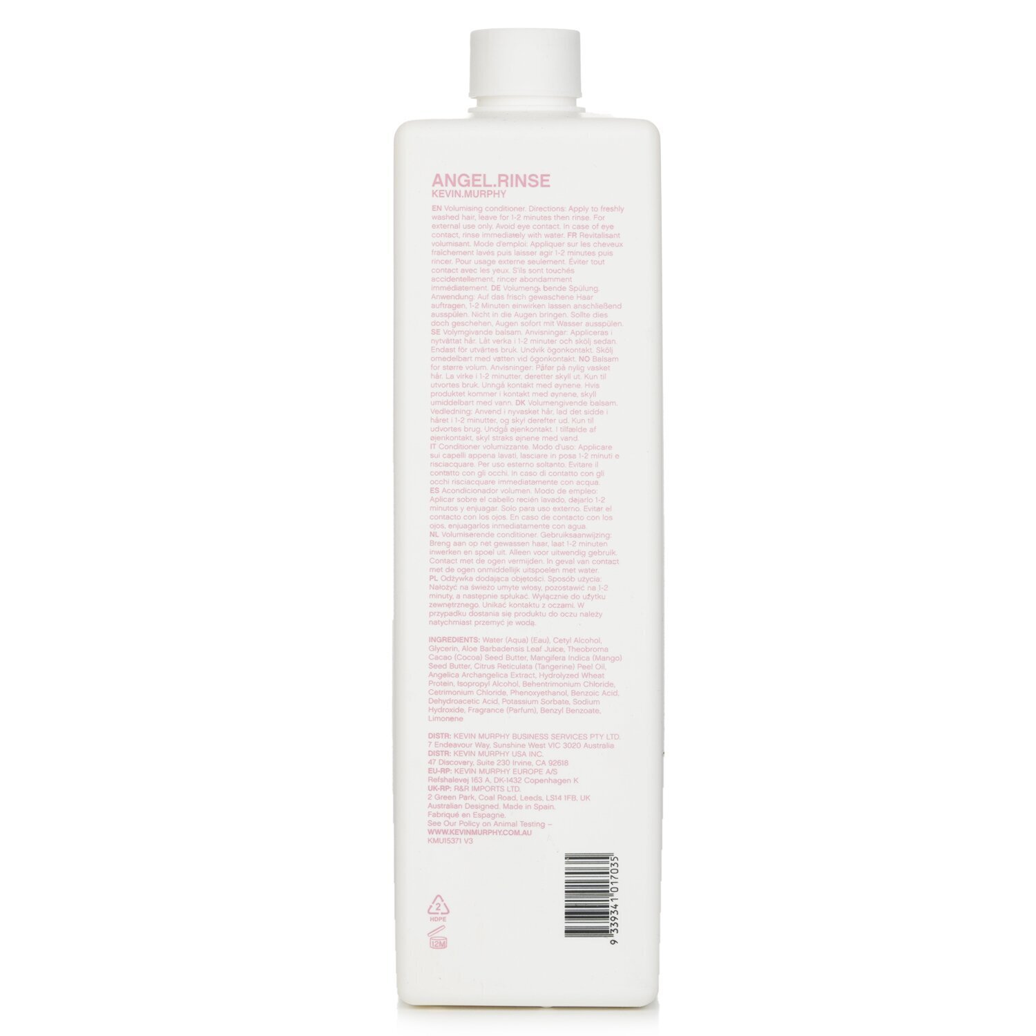 Kevin.Murphy Angel.Rinse (A Volumising Conditioner - For Fine Coloured Hair) 1000ml/33.8oz