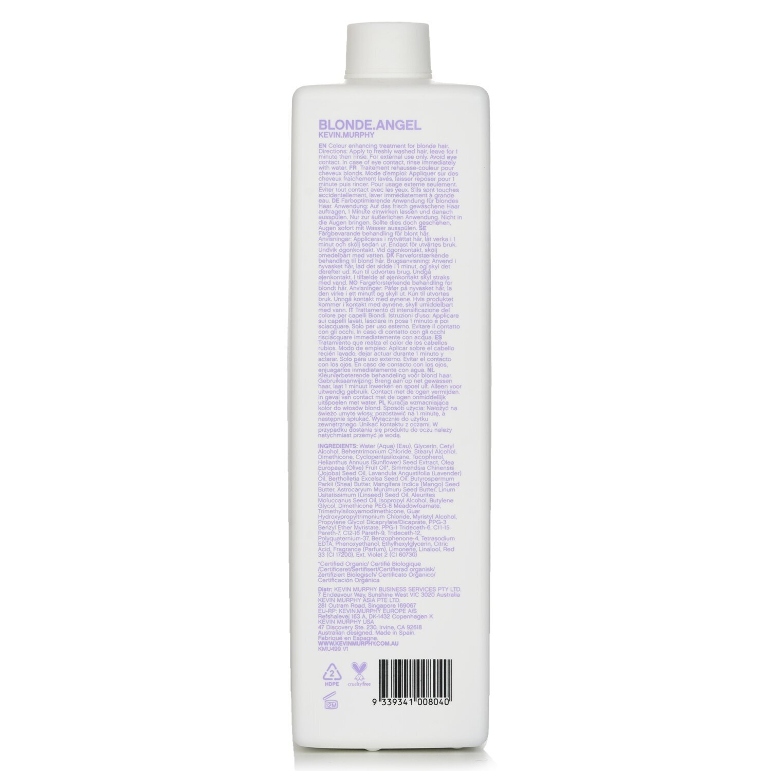 Kevin.Murphy Blonde.Angel Colour Enhancing Treatment (For Blonde Hair) 1000ml/33.6oz