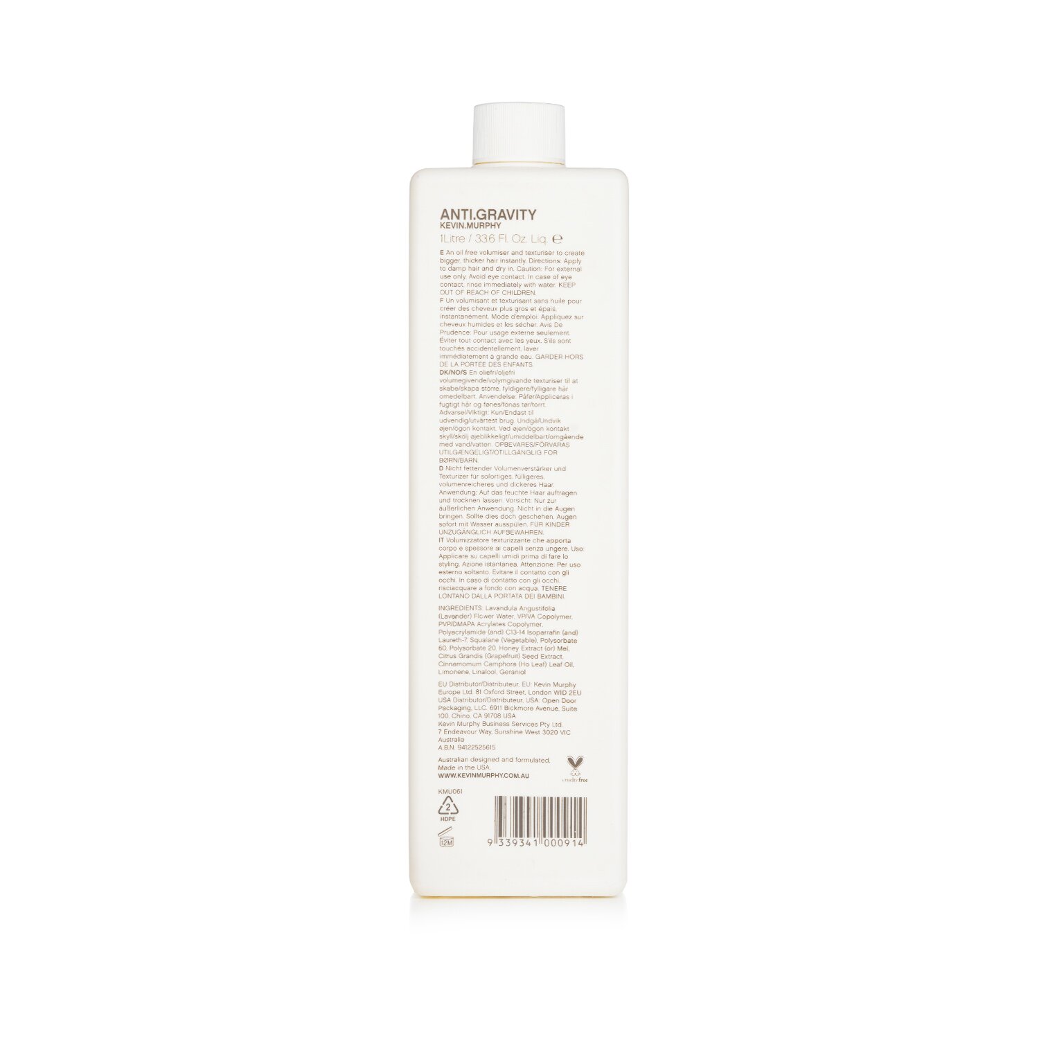 Kevin.Murphy Anti.Gravity Oil Free Volumiser (For Bigger, Thicker Hair) 1000ml/33.6oz