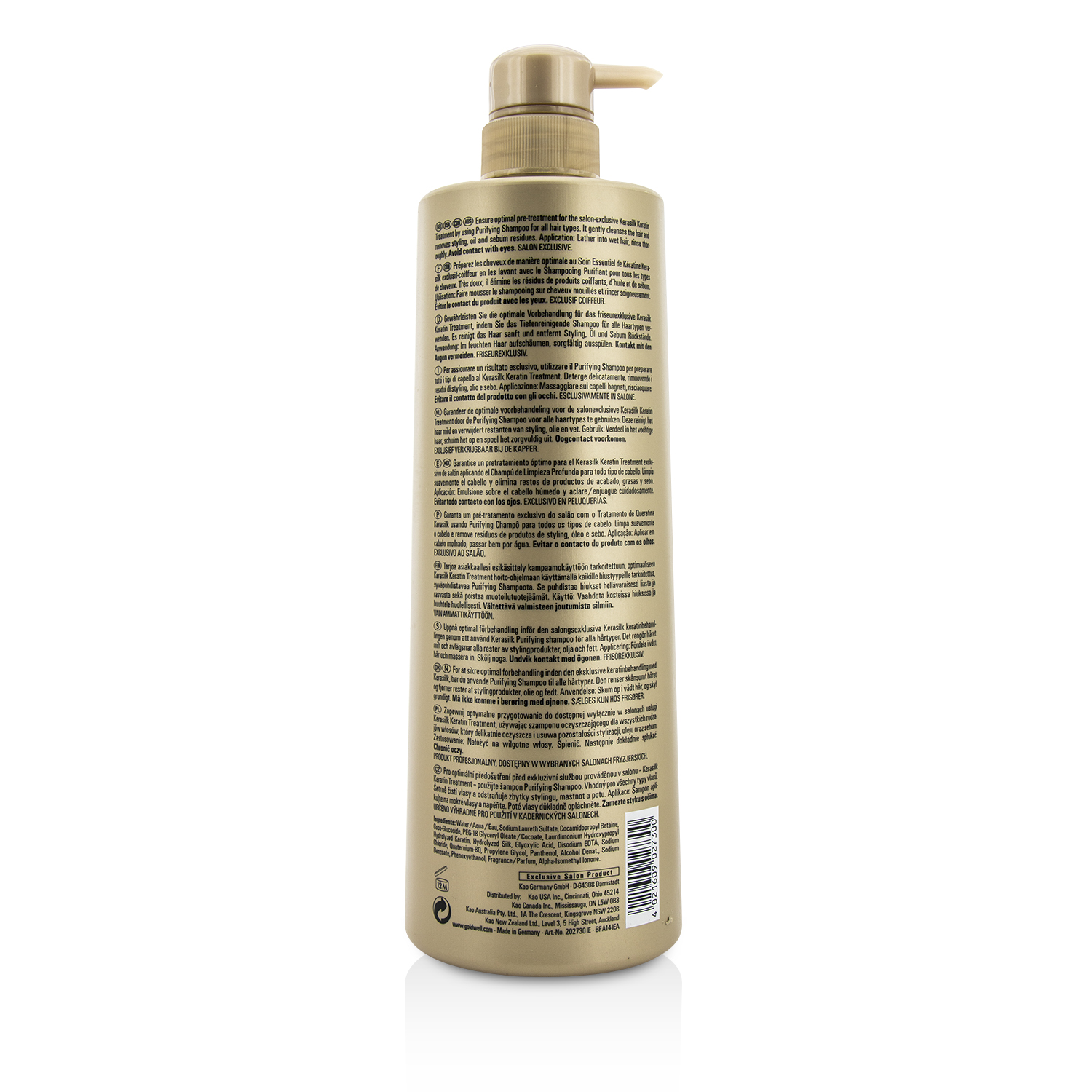 Goldwell Kerasilk Purifying Shampoo - Smoothing Transformation (For All Hair Types) 1000ml/33.8oz